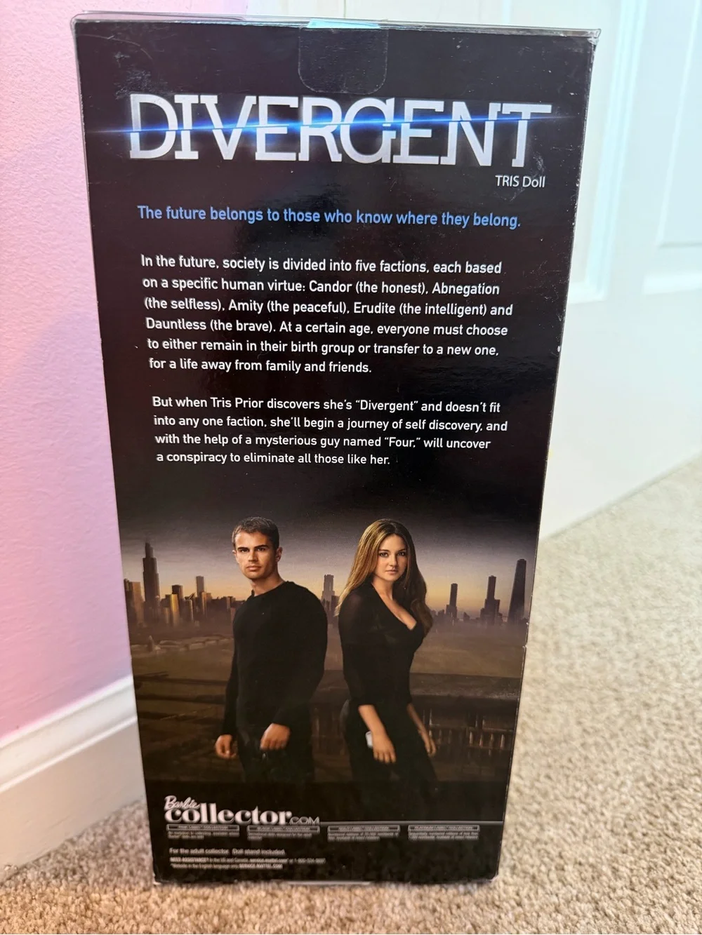Mattel Divergent Collector Doll — Black Outfit with Brown Hair